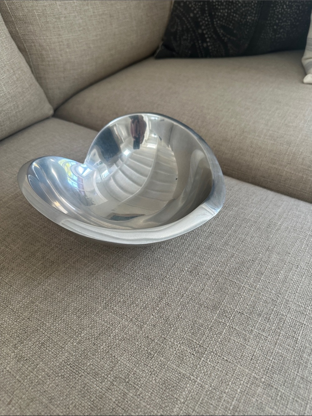 Nambe heart shape Silver Bowl